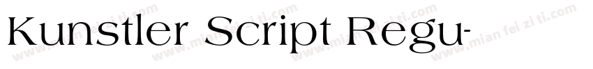Kunstler Script Regu字体转换